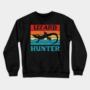 Lizard Hunter Mens Womens Funny Reptile Lover Crewneck Sweatshirt